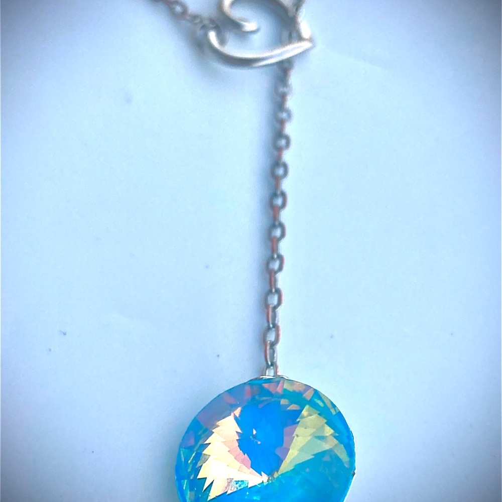Authentic Vintage Swarovski Blue Rivoli Necklace